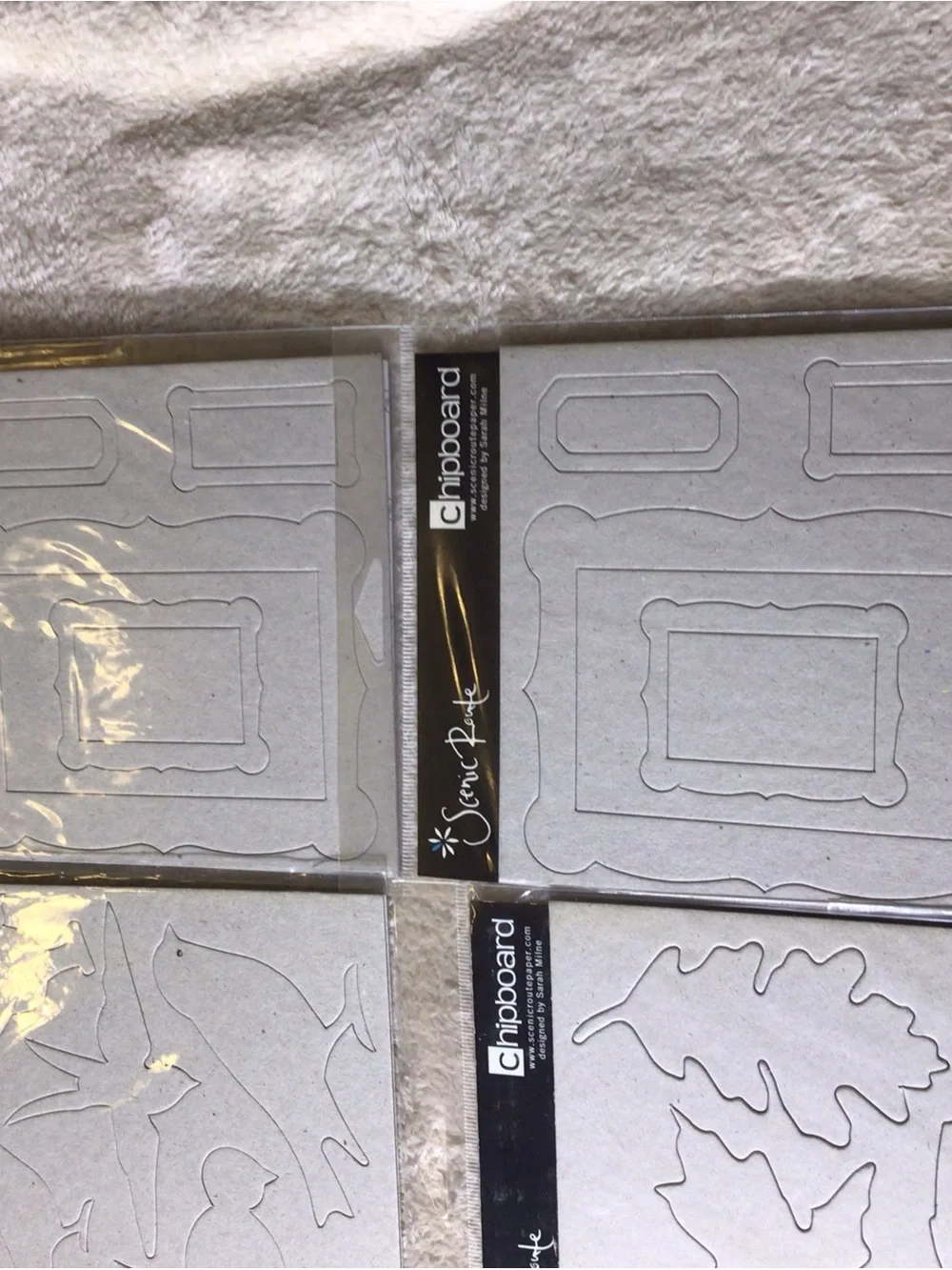 Scenic Route Grey Chipboard Shapes Packs